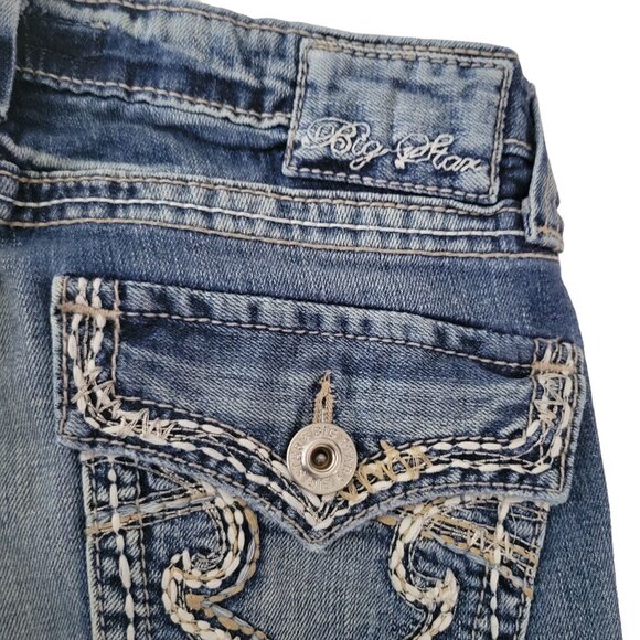 Big Star Remy Jeans Womens Size 27 Low Rise Boot Medium Wash Denim Pants - Picture 4 of 7